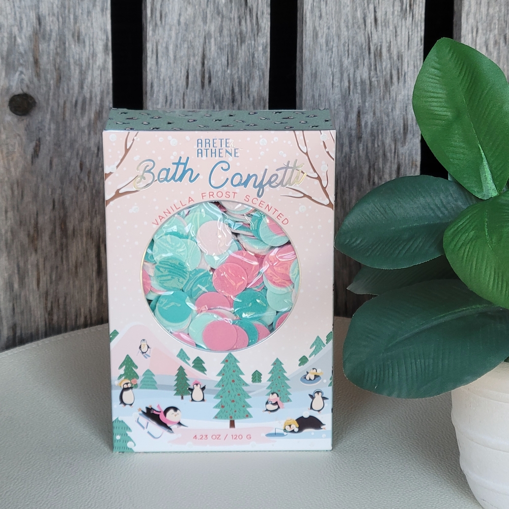 Bath Confetti - Pink & Teal Vanilla Frost 4.23oz - Picture 2 of 3